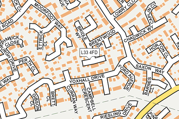 L33 4FD map - OS OpenMap – Local (Ordnance Survey)