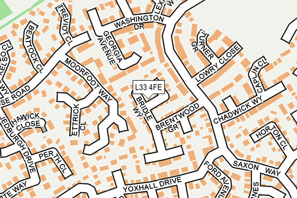 L33 4FE map - OS OpenMap – Local (Ordnance Survey)