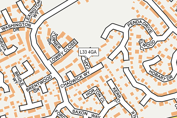 L33 4GA map - OS OpenMap – Local (Ordnance Survey)