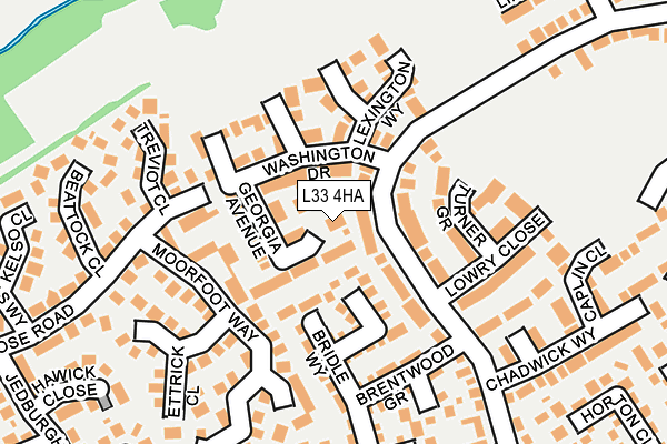 L33 4HA map - OS OpenMap – Local (Ordnance Survey)