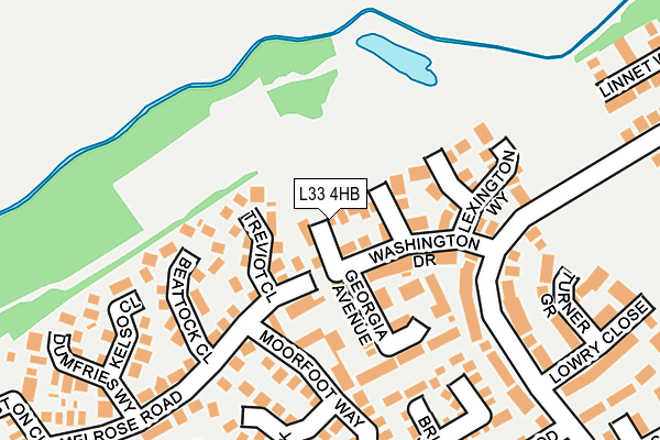 L33 4HB map - OS OpenMap – Local (Ordnance Survey)