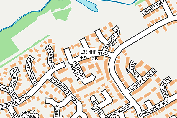 L33 4HF map - OS OpenMap – Local (Ordnance Survey)