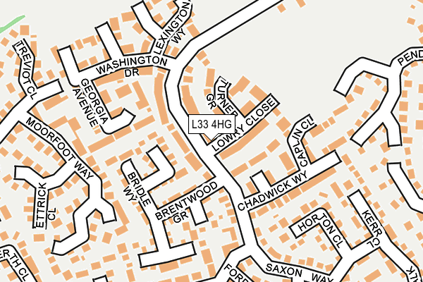 L33 4HG map - OS OpenMap – Local (Ordnance Survey)