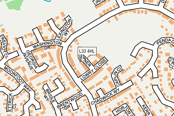 L33 4HL map - OS OpenMap – Local (Ordnance Survey)