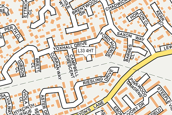 L33 4HT map - OS OpenMap – Local (Ordnance Survey)