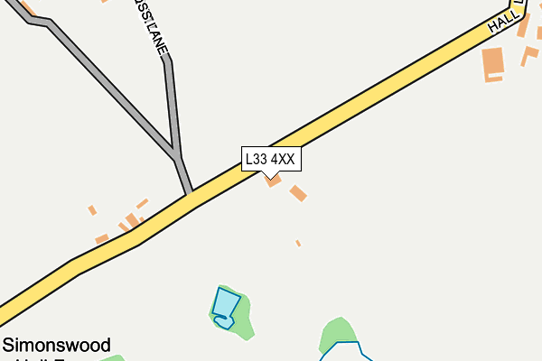 L33 4XX map - OS OpenMap – Local (Ordnance Survey)