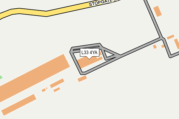 L33 4YA map - OS OpenMap – Local (Ordnance Survey)