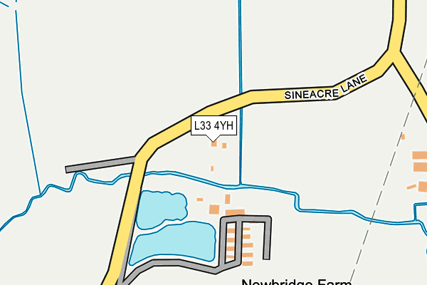 L33 4YH map - OS OpenMap – Local (Ordnance Survey)