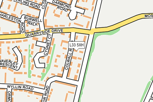 L33 5XH map - OS OpenMap – Local (Ordnance Survey)
