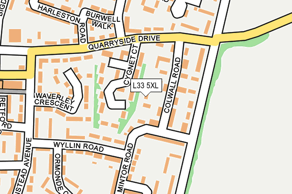 L33 5XL map - OS OpenMap – Local (Ordnance Survey)