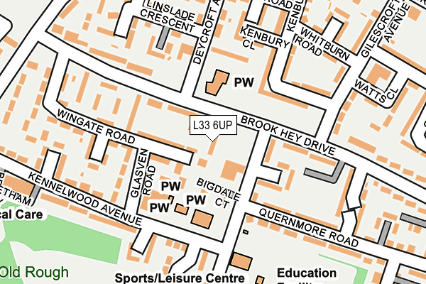 L33 6UP map - OS OpenMap – Local (Ordnance Survey)