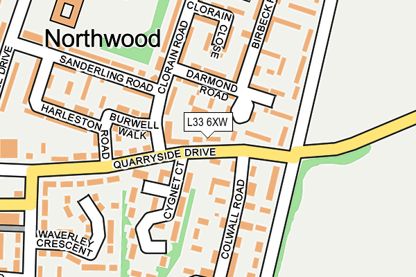 L33 6XW map - OS OpenMap – Local (Ordnance Survey)