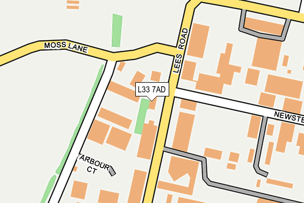 L33 7AD map - OS OpenMap – Local (Ordnance Survey)