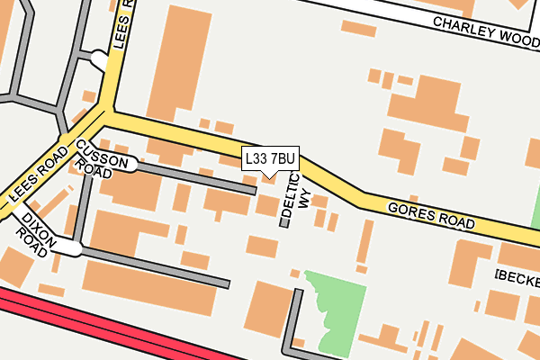 L33 7BU map - OS OpenMap – Local (Ordnance Survey)