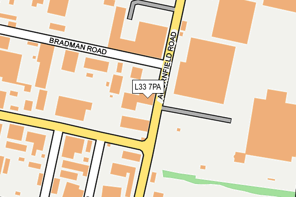 L33 7PA map - OS OpenMap – Local (Ordnance Survey)