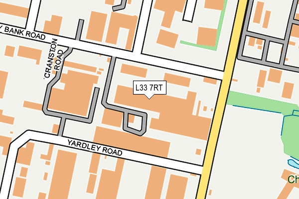 L33 7RT map - OS OpenMap – Local (Ordnance Survey)