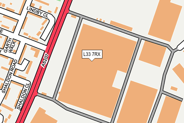 L33 7RX map - OS OpenMap – Local (Ordnance Survey)