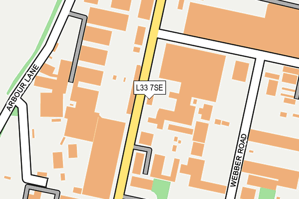 L33 7SE map - OS OpenMap – Local (Ordnance Survey)