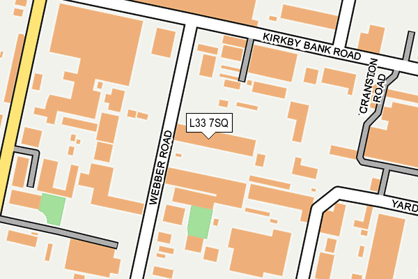 L33 7SQ map - OS OpenMap – Local (Ordnance Survey)