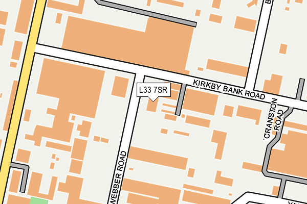 L33 7SR map - OS OpenMap – Local (Ordnance Survey)