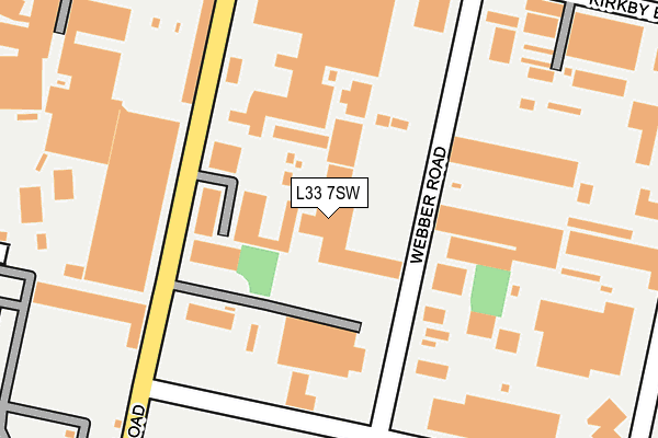 L33 7SW map - OS OpenMap – Local (Ordnance Survey)