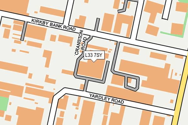 L33 7SY map - OS OpenMap – Local (Ordnance Survey)