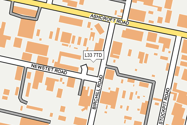 L33 7TD map - OS OpenMap – Local (Ordnance Survey)