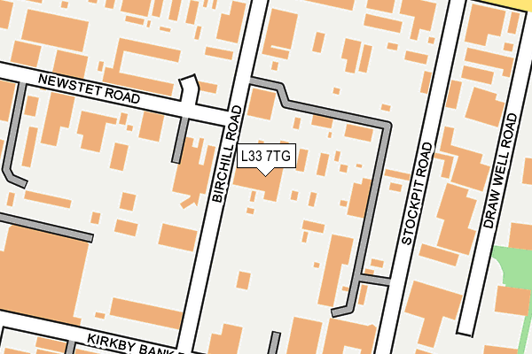 L33 7TG map - OS OpenMap – Local (Ordnance Survey)