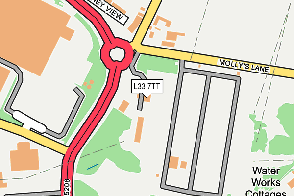 L33 7TT map - OS OpenMap – Local (Ordnance Survey)