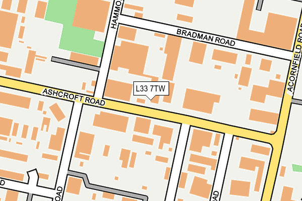 L33 7TW map - OS OpenMap – Local (Ordnance Survey)