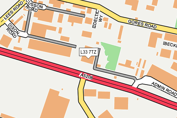L33 7TZ map - OS OpenMap – Local (Ordnance Survey)