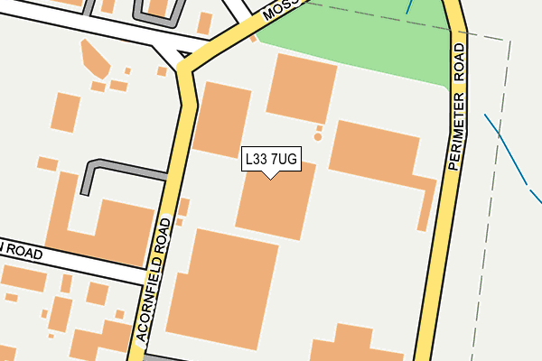 L33 7UG map - OS OpenMap – Local (Ordnance Survey)