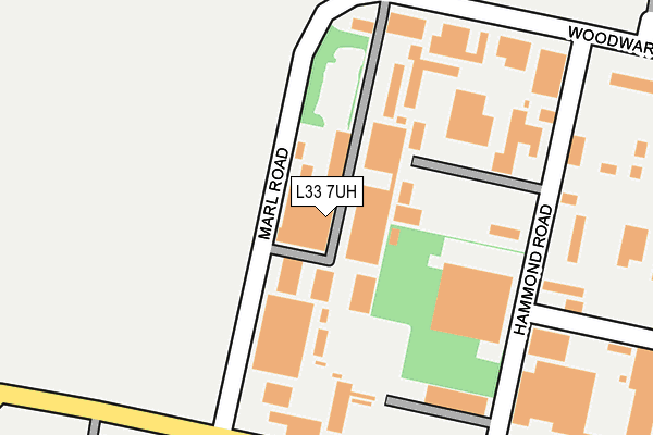 L33 7UH map - OS OpenMap – Local (Ordnance Survey)
