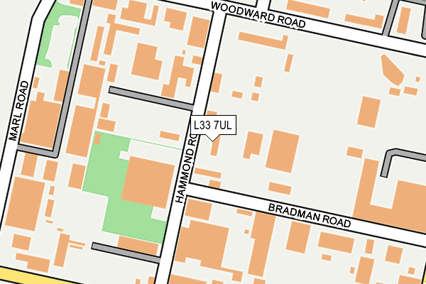L33 7UL map - OS OpenMap – Local (Ordnance Survey)