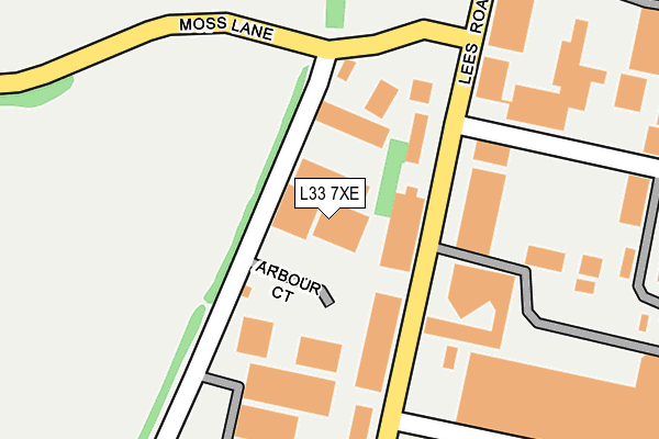 L33 7XE map - OS OpenMap – Local (Ordnance Survey)