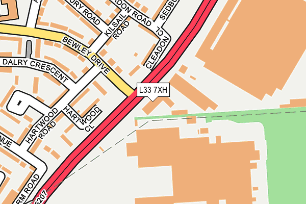 L33 7XH map - OS OpenMap – Local (Ordnance Survey)