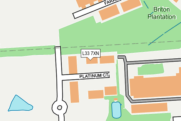 L33 7XN map - OS OpenMap – Local (Ordnance Survey)