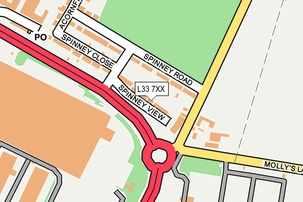 L33 7XX map - OS OpenMap – Local (Ordnance Survey)