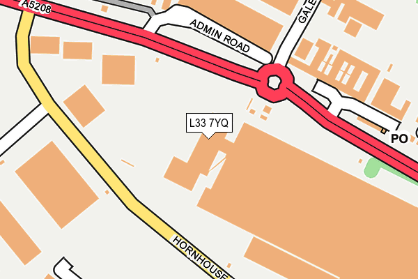 L33 7YQ map - OS OpenMap – Local (Ordnance Survey)