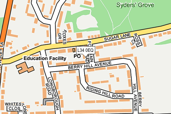 L34 0EQ map - OS OpenMap – Local (Ordnance Survey)