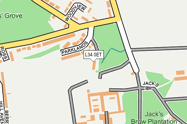 L34 0ET map - OS OpenMap – Local (Ordnance Survey)