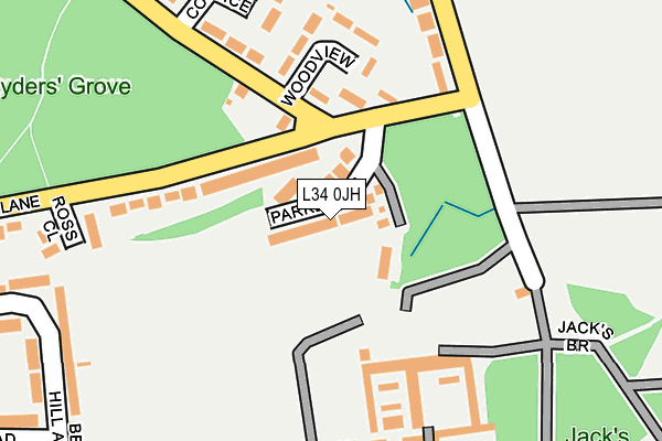 L34 0JH map - OS OpenMap – Local (Ordnance Survey)