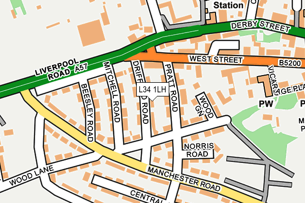 L34 1LH map - OS OpenMap – Local (Ordnance Survey)