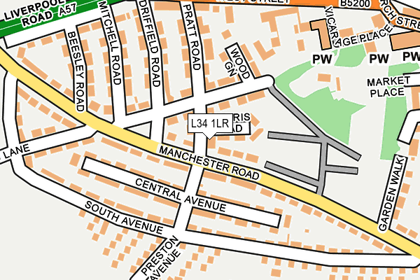 L34 1LR map - OS OpenMap – Local (Ordnance Survey)