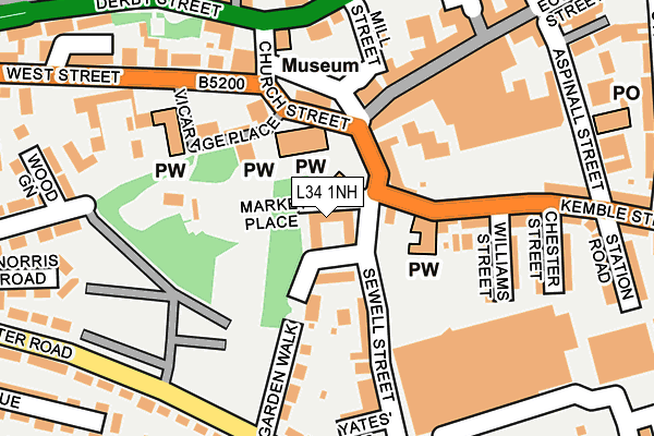 L34 1NH map - OS OpenMap – Local (Ordnance Survey)