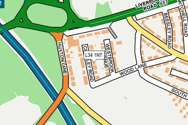L34 1NT map - OS OpenMap – Local (Ordnance Survey)