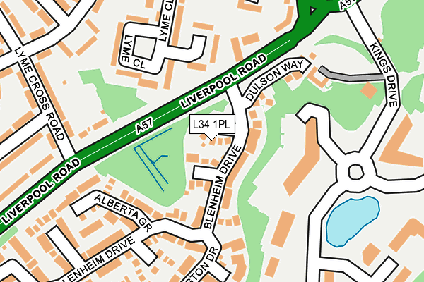 L34 1PL map - OS OpenMap – Local (Ordnance Survey)