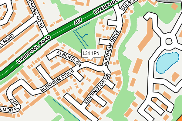 L34 1PN map - OS OpenMap – Local (Ordnance Survey)