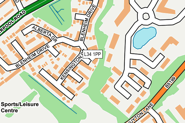 L34 1PP map - OS OpenMap – Local (Ordnance Survey)