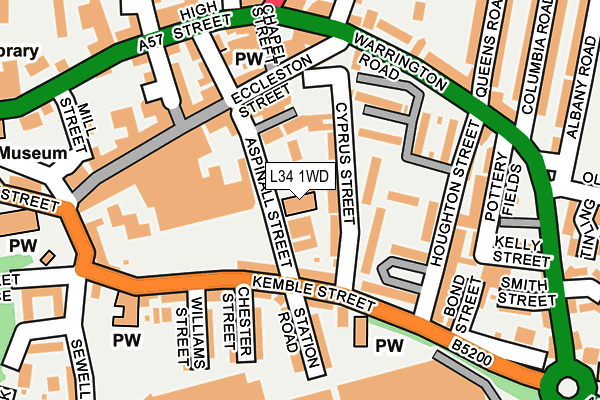 L34 1WD map - OS OpenMap – Local (Ordnance Survey)